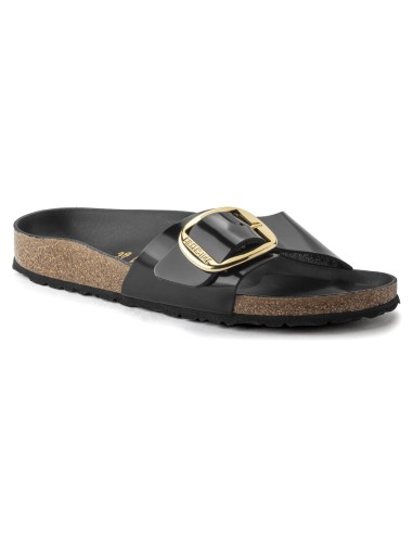 Madrid big buckle cuero natural esmaltado Black